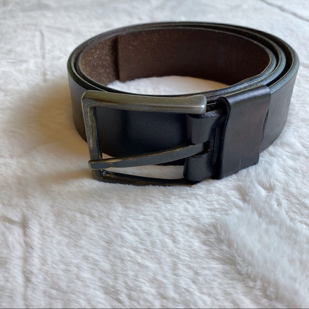 Nola by Torino Black Kipskin Shoulder Leather Belt Size 34